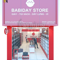 Thiết kế cửa hàng dày dép đẹp Babiday Việt Nam - Bắc Giang